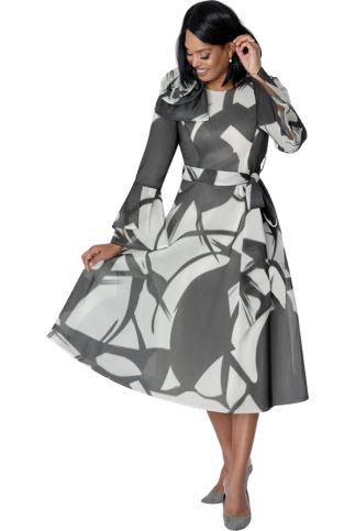 1pc Novelty Womens Church Dress With 3D Shoulder Adornment DN100721