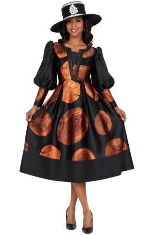 Statement Swirl Print Silky Twill Dress-Plus