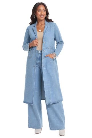 Donna Vinci JEANS, Style 8505 - 2pc. Duster & Pant Set - Especially Yours