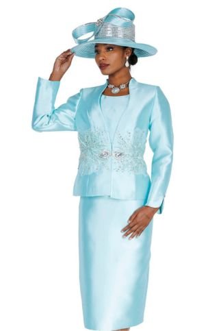 Embellished 3 - Piece Twill Satine Jacket, Skirt, and Camisole Set 6406 - Especially Yours