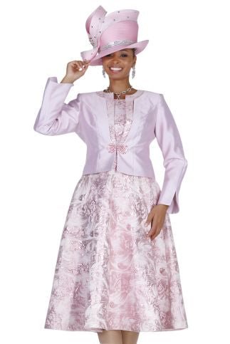 Floral Jacquard Sleeveless A - Line Dress with Cropped Satin Bolero Jacket - 6453 - Especially Yours