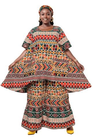 Naya's Eclectic African Print 2pc Pant Set - Especially Yours