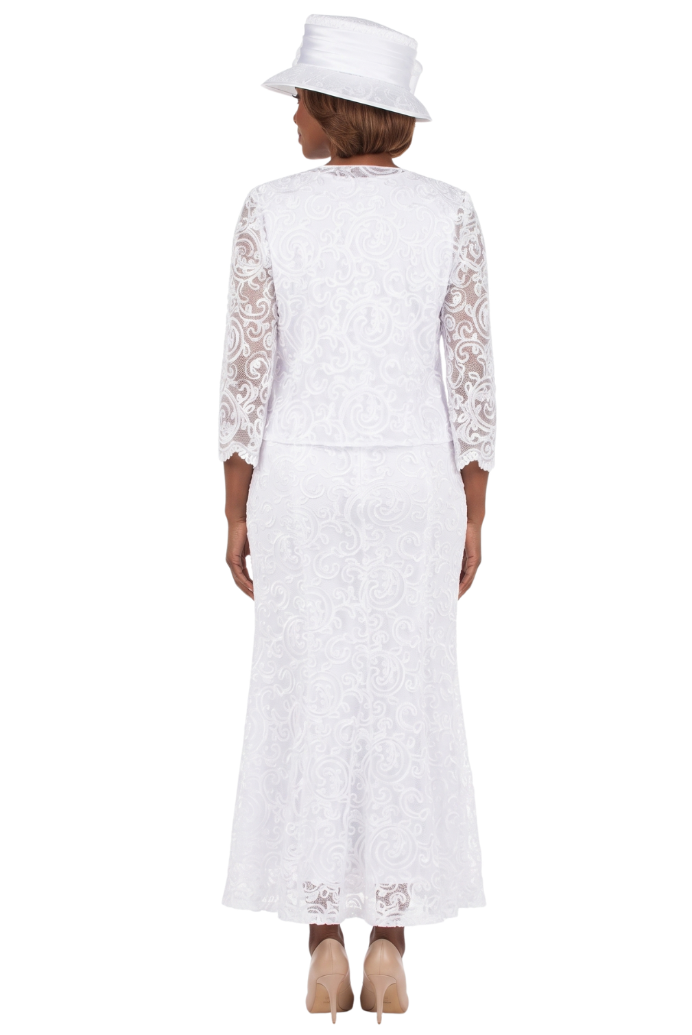 2pc Lux Lace Bolero Jkt Dress-Plus
