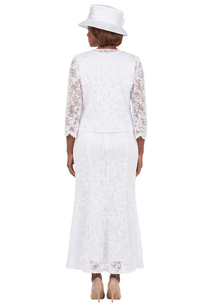 2pc Lux Lace Bolero Jkt Dress-Plus