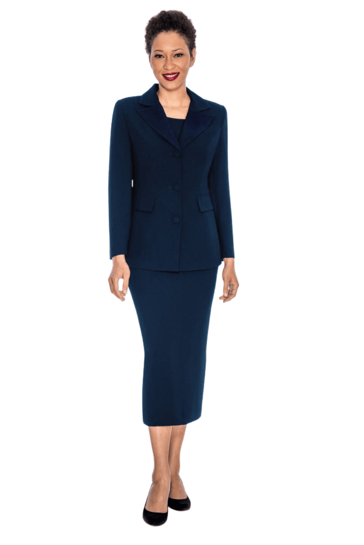 2pc Notch Collar 3-button Skirt Suit - Especially Yours