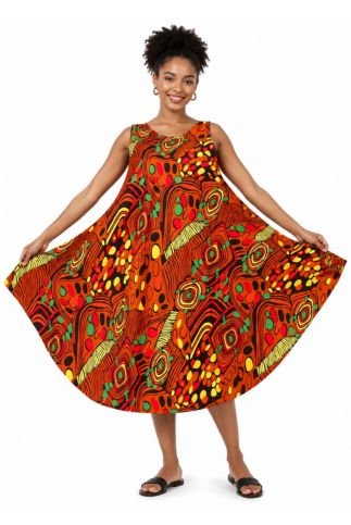 Gina's Sleeveless Resort Dress With Scarf - Especially Yours