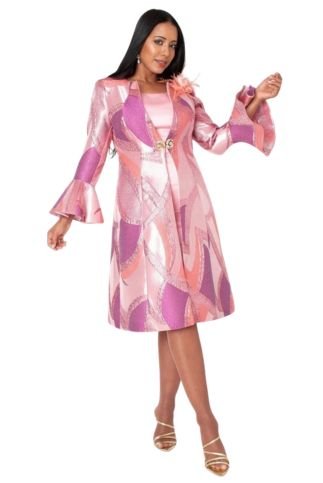Abstract Print Dress & Duster Set - 41088 - Especially Yours