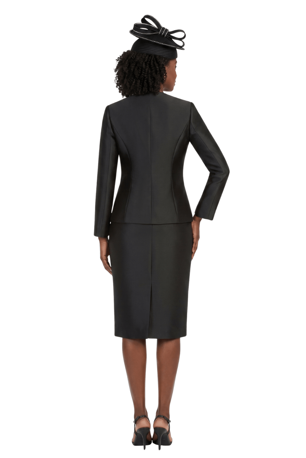 2pc Silky Twill Two - Tone Skt Suit w/ Rstns - Plus - Especially Yours