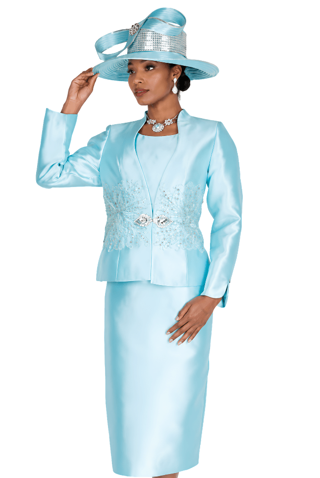 Embellished 3-Piece Twill Satine Jacket, Skirt, and Camisole Set 6406 - Especially Yours