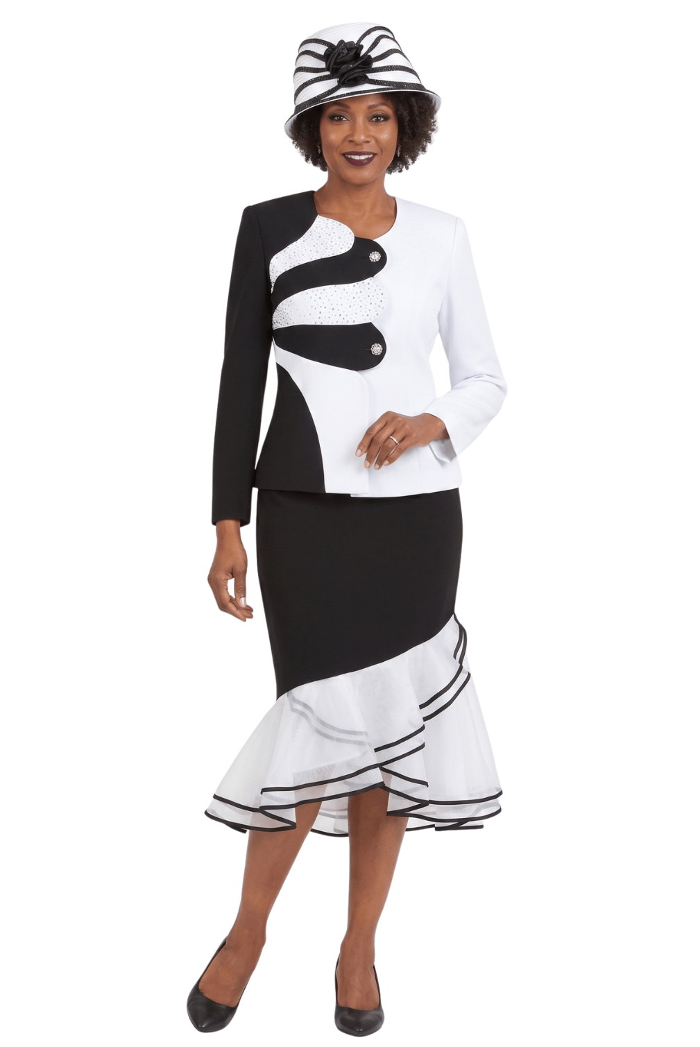 2pc ColorBlock Mmd Ogz Trim Skt Suit