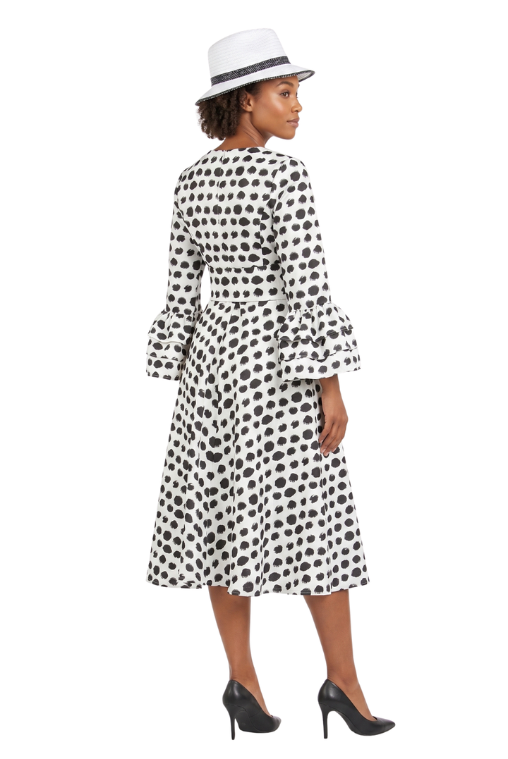 A-line Prt Dress in Silky Twill w/ Belt-Plus