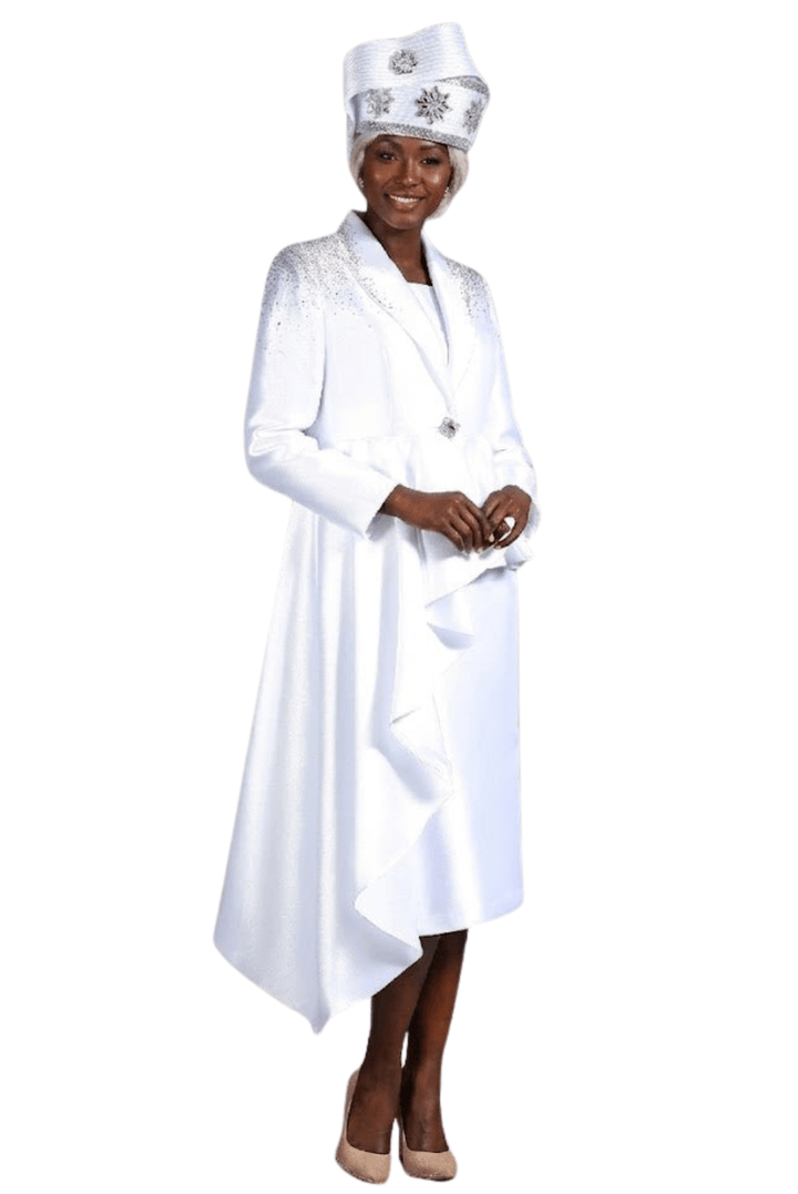 3pc Silky Twl Skt Suit w/ Uneven Rfl Stoned Jkt - Especially Yours