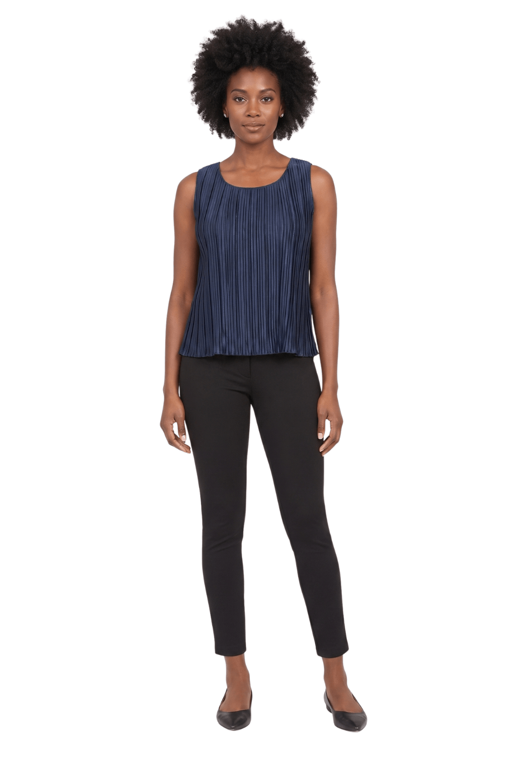 Vertical Pleats Satin Camisole - Plus - Especially Yours