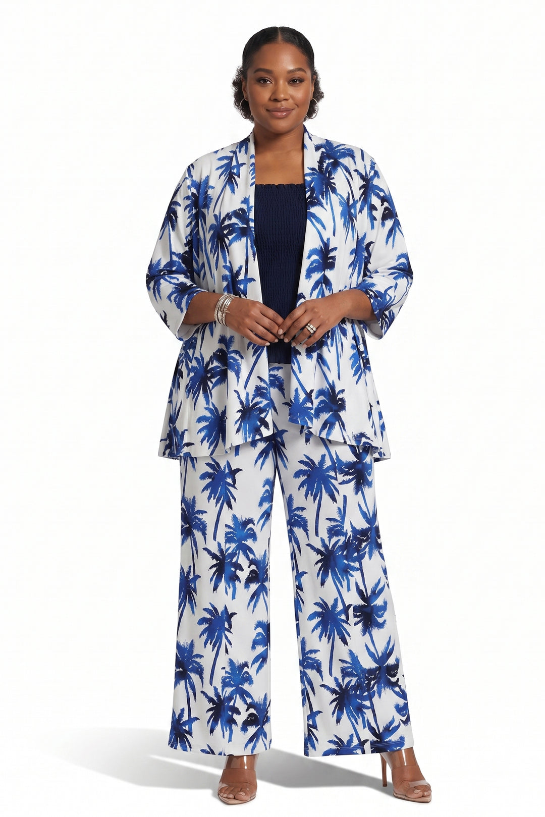 Printed 3-Pc. Pantset by Studio EY