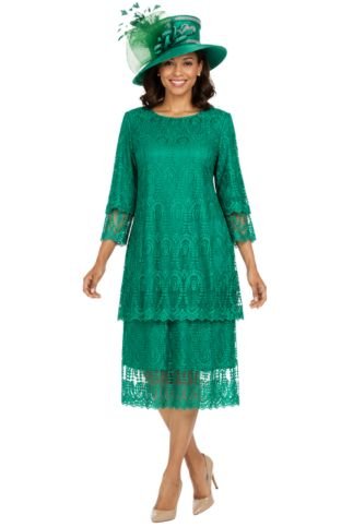 Elegant A-Line Tiered Lace Dress