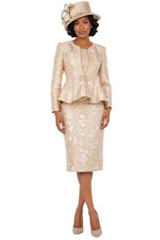 Couture Floral Embroidered 3 - Piece Skirt Suit - Plus - Especially Yours