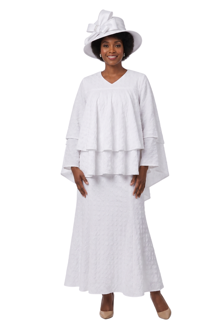 2pc Popcorn Full Flare Top & Skirt Set
