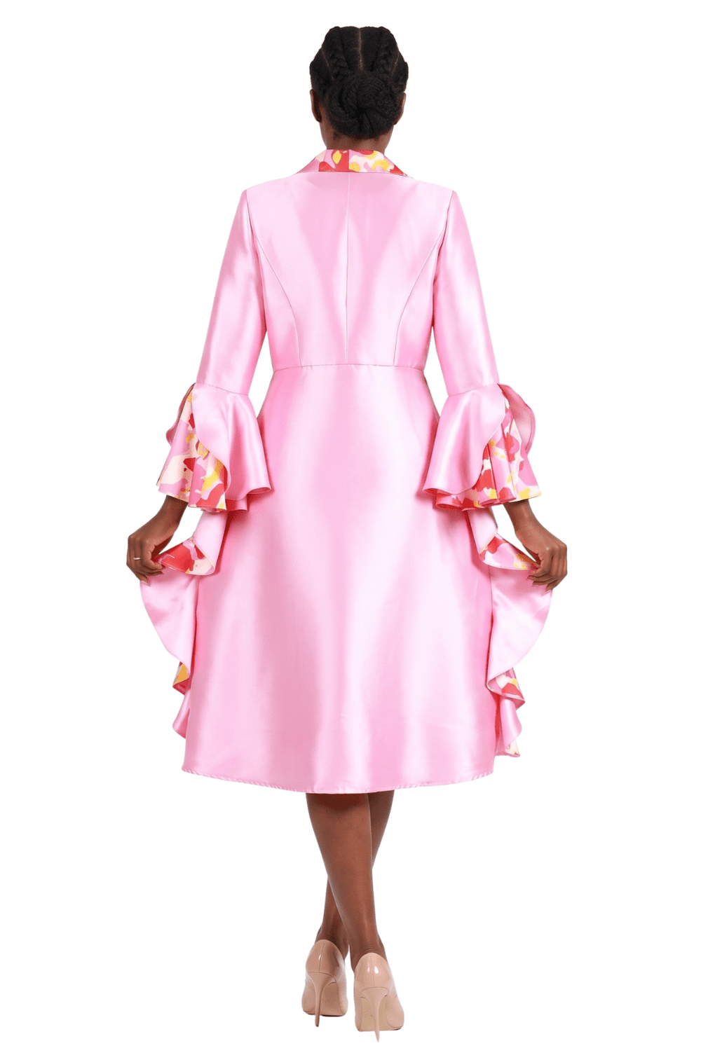 2pc Silky Twl Dress+Peplum Uneven Sweep Jkt Set - Especially Yours