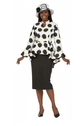 2pc Polka Dot Top & Skirt Set-Plus - Especially Yours
