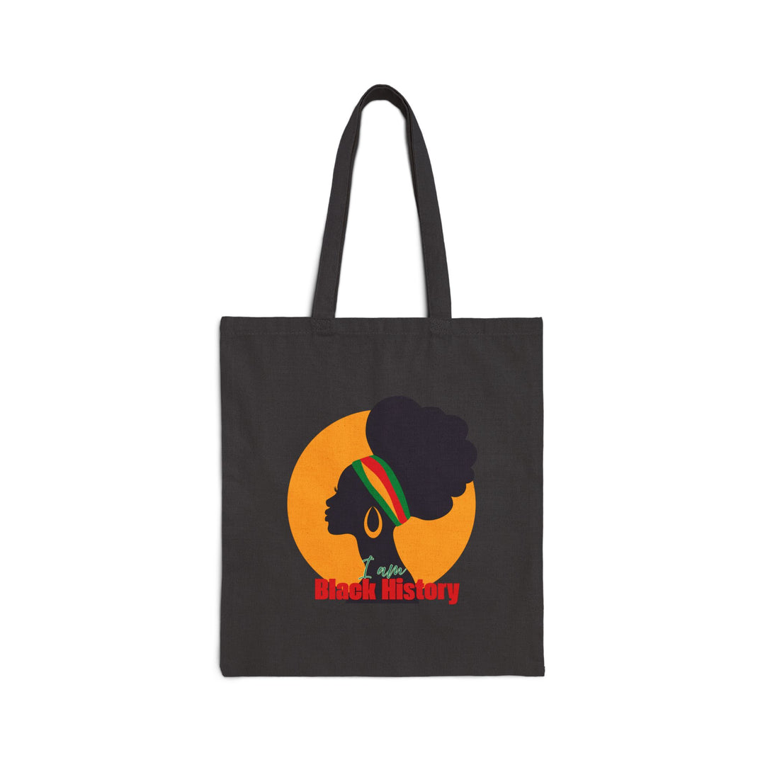 Black History Afro Silhouette Cotton Tote — Heritage Canvas Bag - Especially Yours
