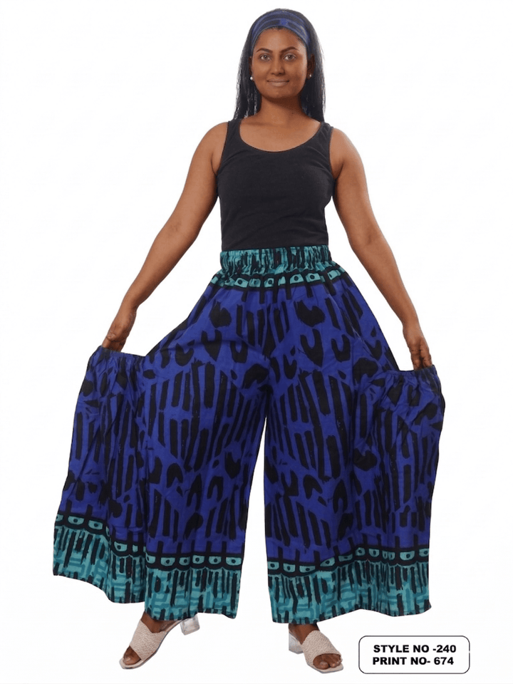 Tribal Motif Wide - Leg Trouser - Especially Yours