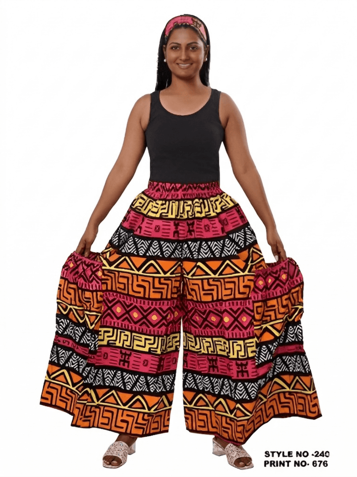 Tribal Motif Wide - Leg Trouser - Especially Yours