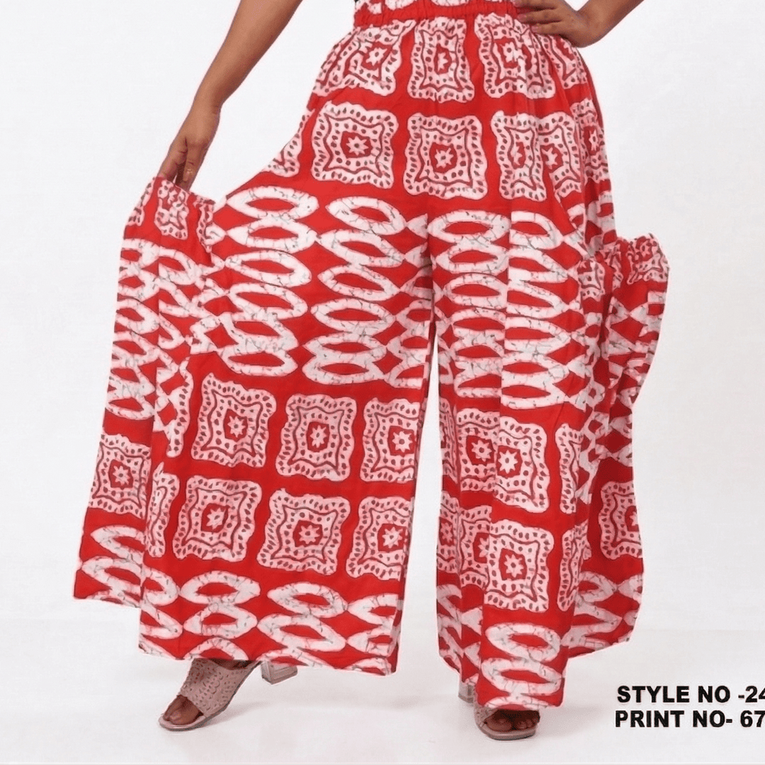 Tribal Motif Wide - Leg Trouser - Especially Yours