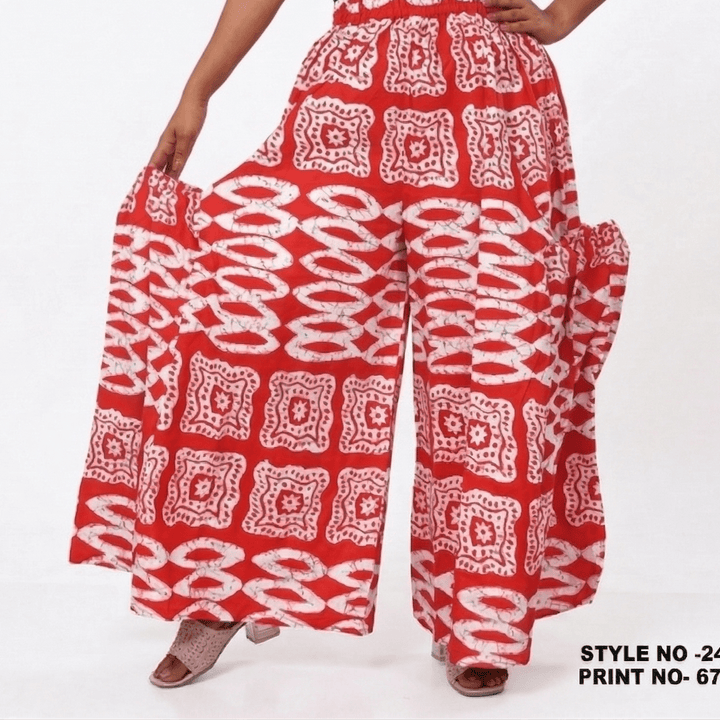 Tribal Motif Wide - Leg Trouser - Especially Yours