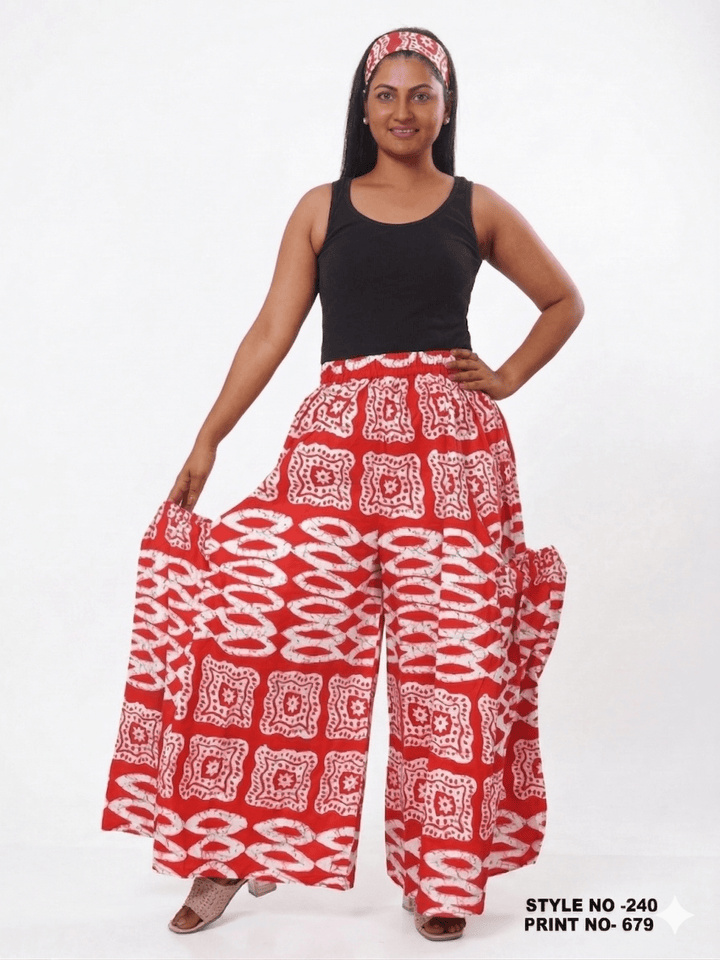 Tribal Motif Wide - Leg Trouser - Especially Yours