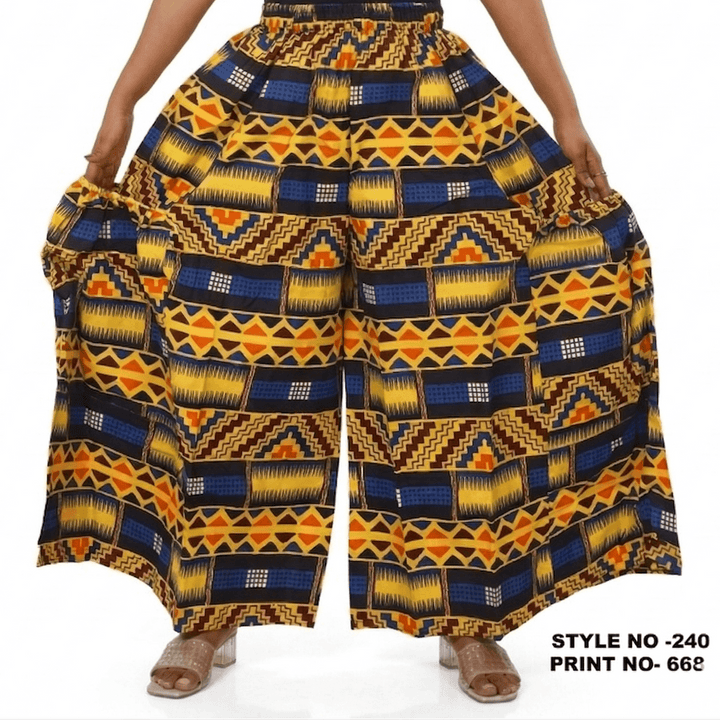Tribal Motif Wide - Leg Trouser - Especially Yours