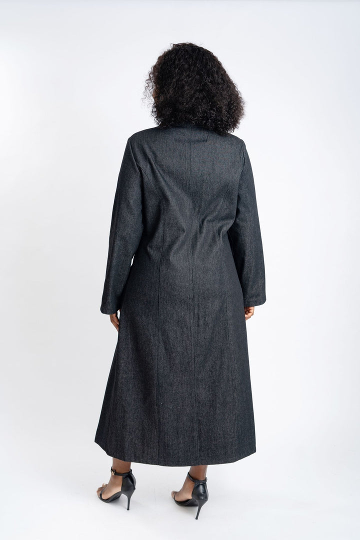 Stylish Denim Dress with Side Zippers - Especially Yours