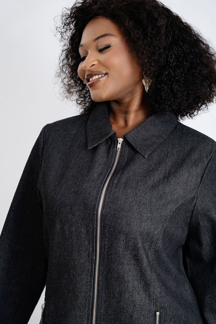 Stylish Denim Dress with Side Zippers - Especially Yours