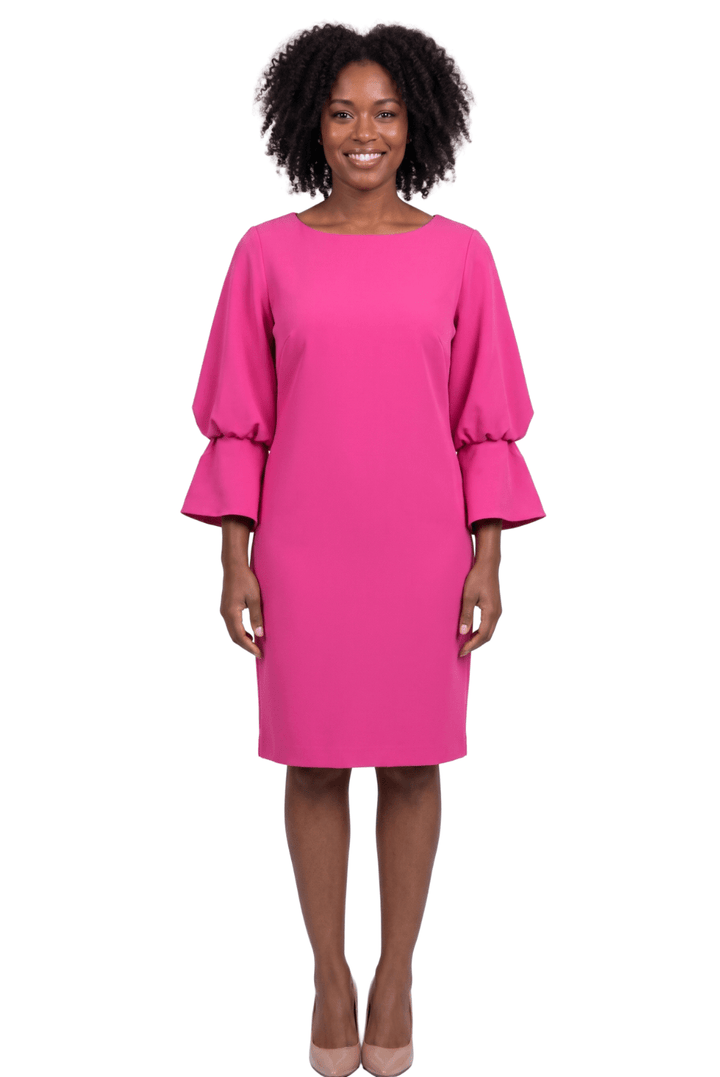 Bell Sleeve Sheath Dress by Divine Apparel - Especially Yours