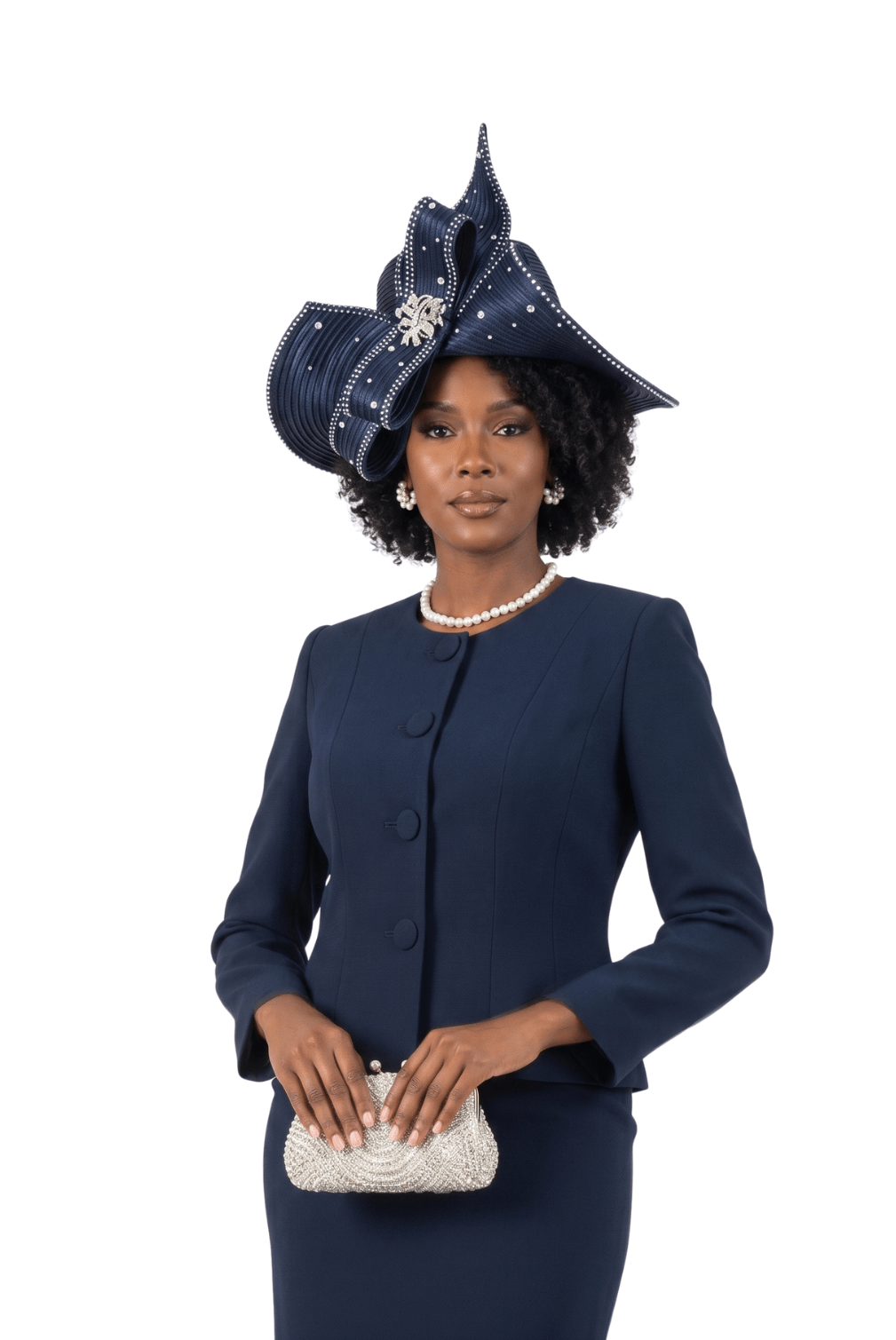 Elegant Navy Church Skirt Suit by Lily & Taylor - Especially Yours