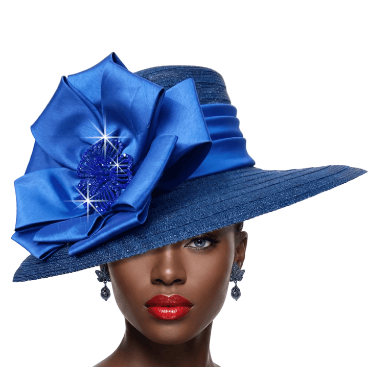 Carmen Wide Brim Satin Bow Church Hat - Whittall & Shon - Especially Yours
