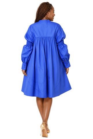 7722S  -  Royal Blue Tunic Dress