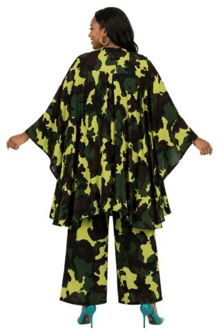 7912 - Camouflage Print Gorgeous 2pc Pant Set