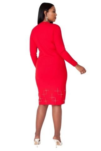 Modern 3-Piece Knit Set with Rhinestone Detail - 82896 - Especially Yours