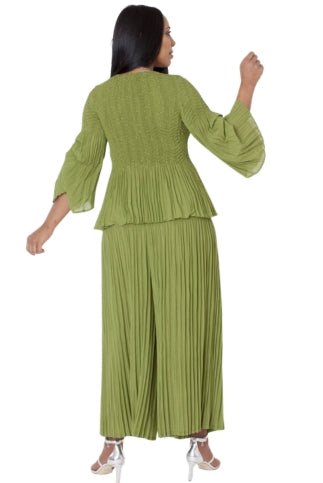 Ruched Sleeve Pleated Pantset - 82909 - Especially Yours