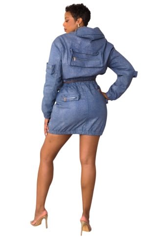 Metallic Shimmer Cropped Bomber Jacket -82592 - Especially Yours