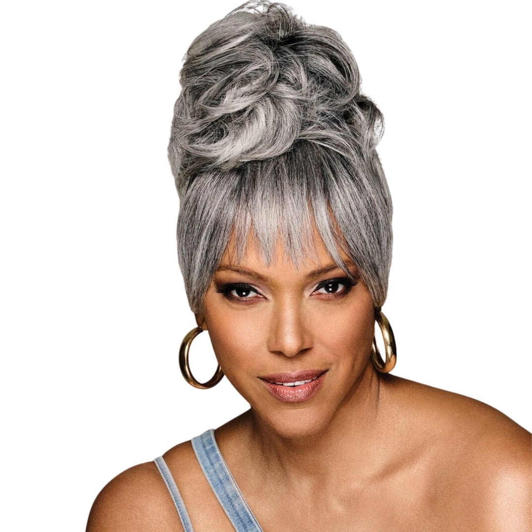Sleek Bun and Bangs Hairpiece – Kim Kimble - Especially Yours