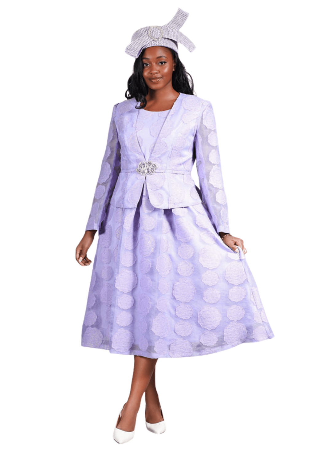 2pc Rose Organza A - line Bolero Jkt Dress - Especially Yours
