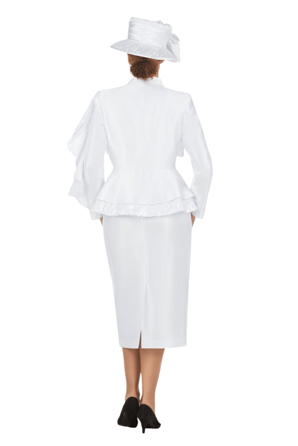 2pc Silky Twl Skt Suit w/ Seq Lace+Faux Pearls - Especially Yours