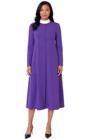 Two-Piece Brocade Clergy Robe with Cross Panels – 41071 - Especially Yours