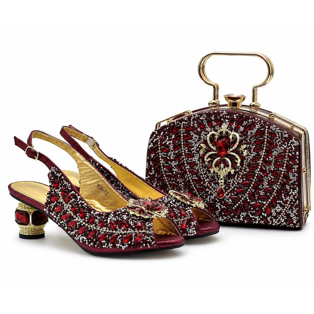 Latest Italian Shoes and Matching Bag Set ED201 - Especially Yours