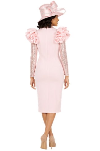 Elegant Scuba Sheath Dress w/ Semi-Sheer Lace Slv