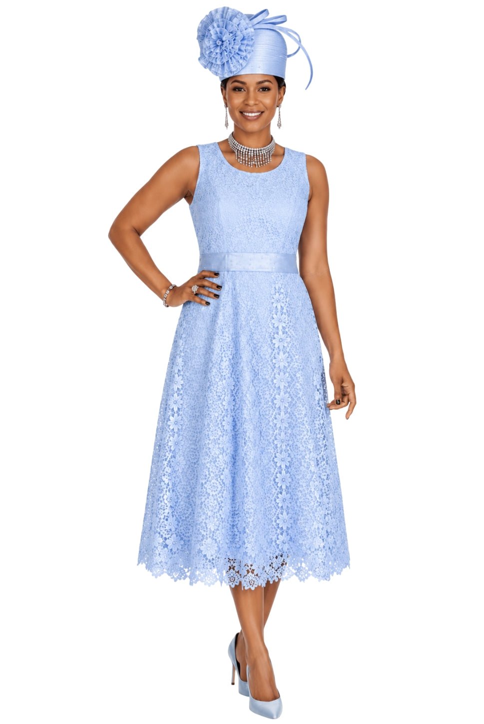 Lace A-Line Cocktail Dress with Matching Floral Brocade Bolero Jacket 6411