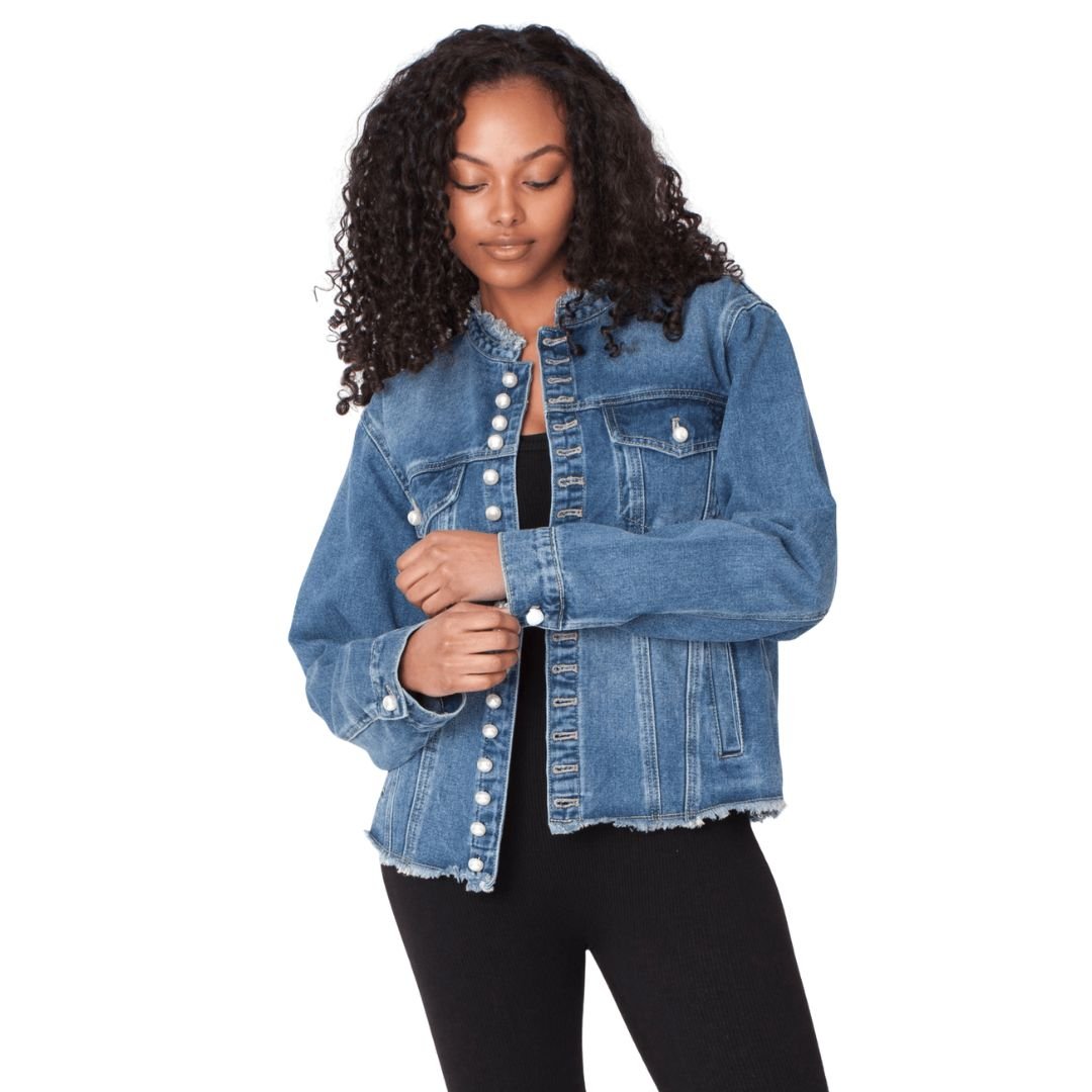 Pearl Button Denim Jacket - 83040 - Especially Yours