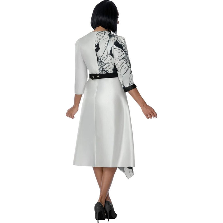Black & White Floral Sketch Asymmetric Wrap Dress - Dresses by Nubiano - Especially Yours