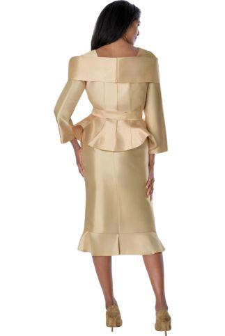 2pc Silk Look Church Suit With Grommets SL600932